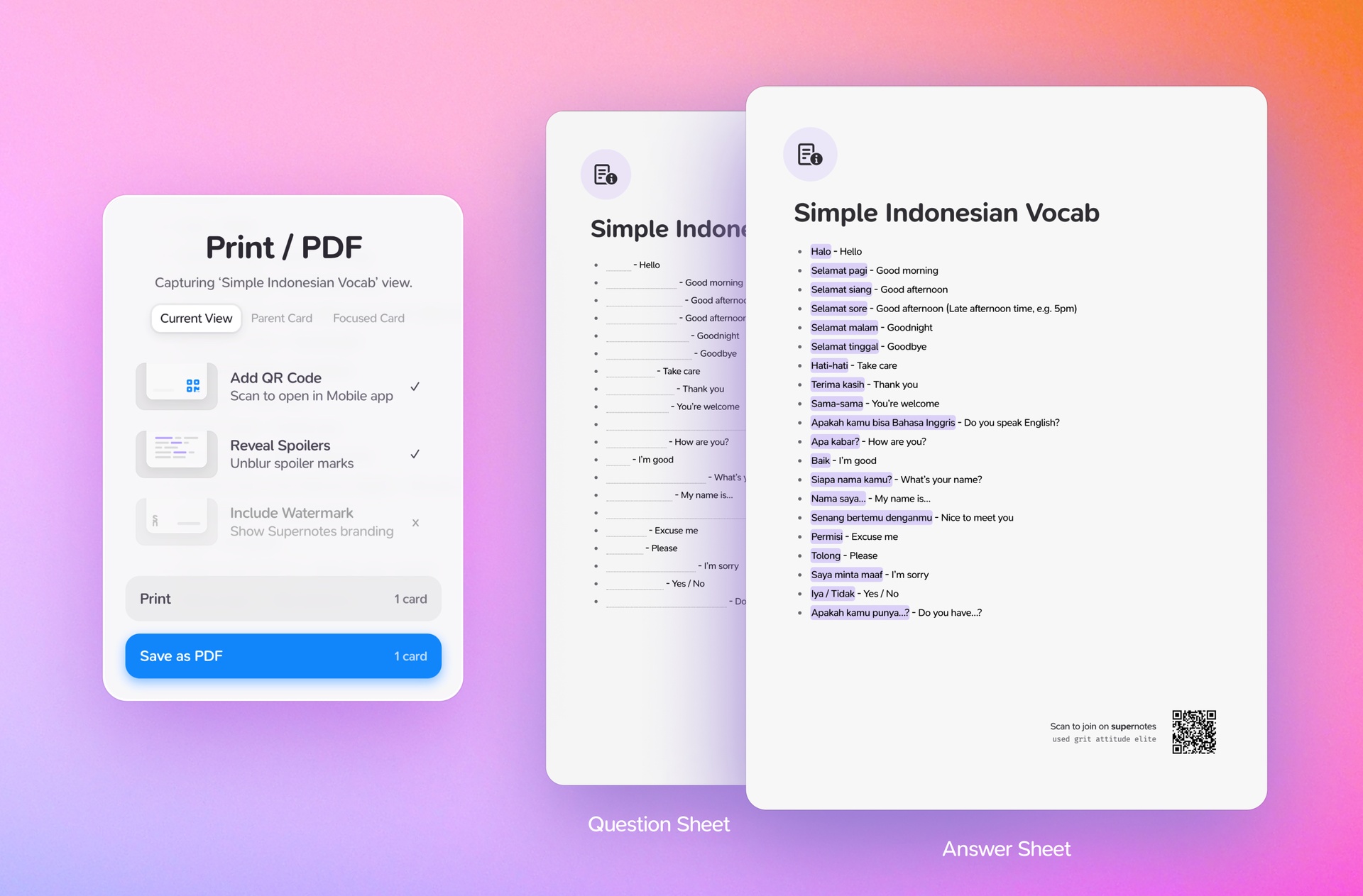 New Print Dialog (Desktop Only) - Supernotes