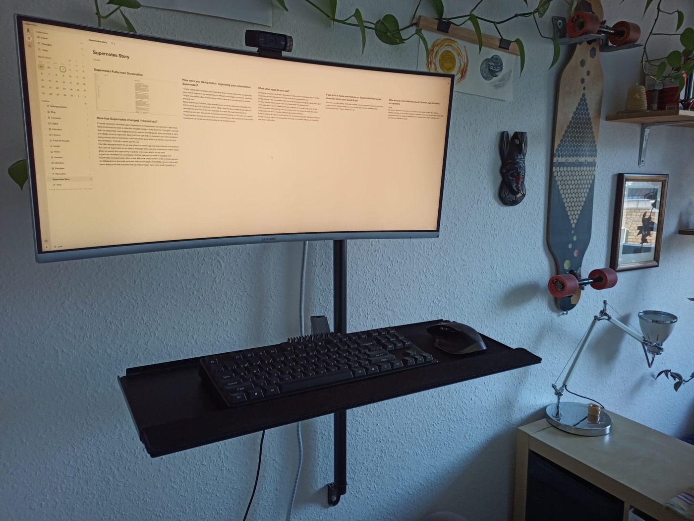 A Photo of Silvan's Desk Setup with Supernotes