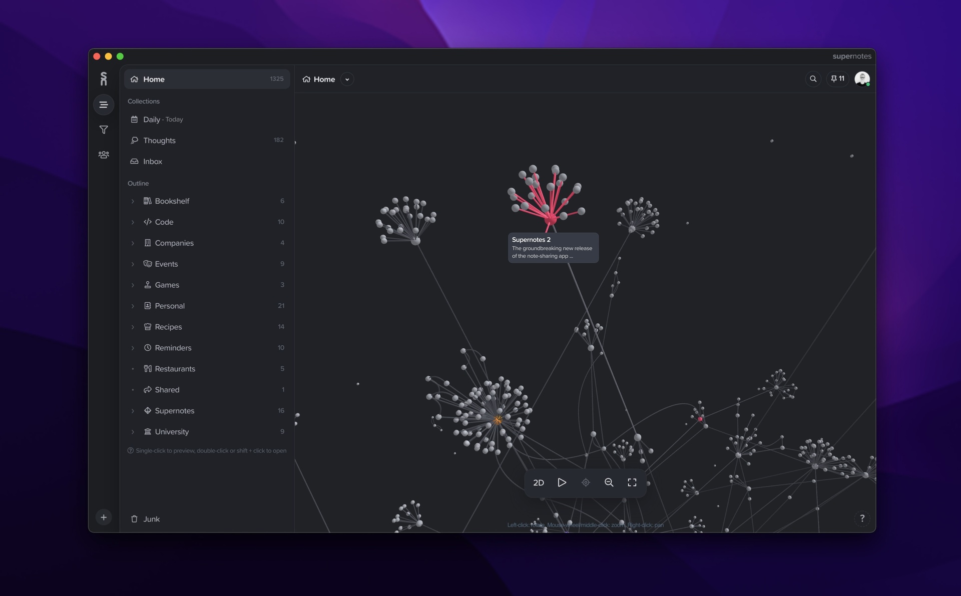 Graph View - Supernotes
