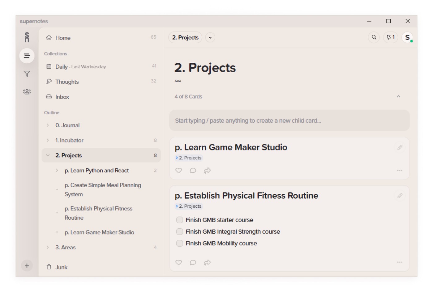 Seth kindly shared this screenshot of the beginnings of his Supernotes