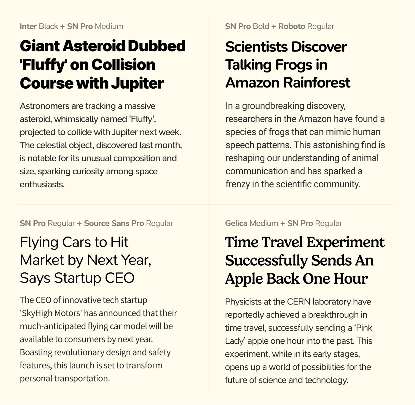 SN Pro pairs beautifully with other fonts