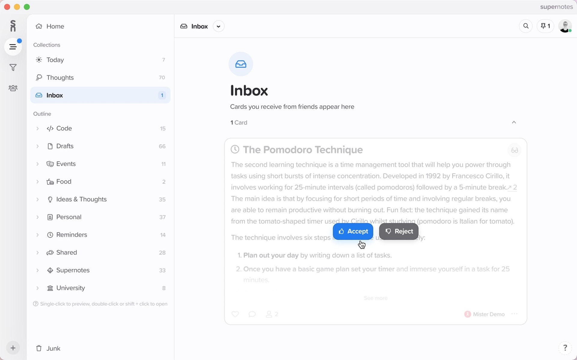 Notifications| Supernotes