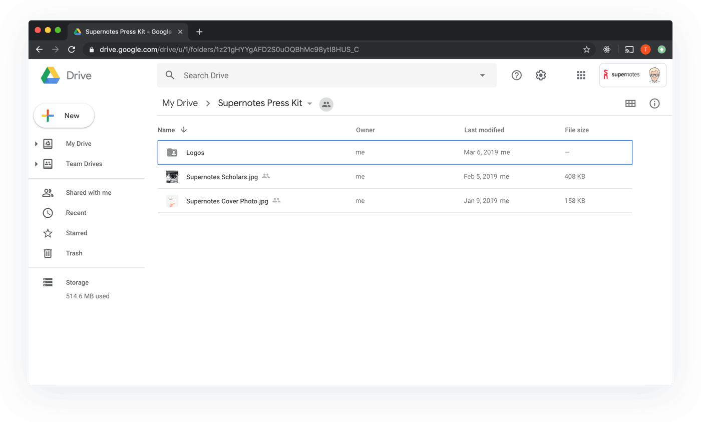 You can also host public items in your G Drive, such as our Press Kit