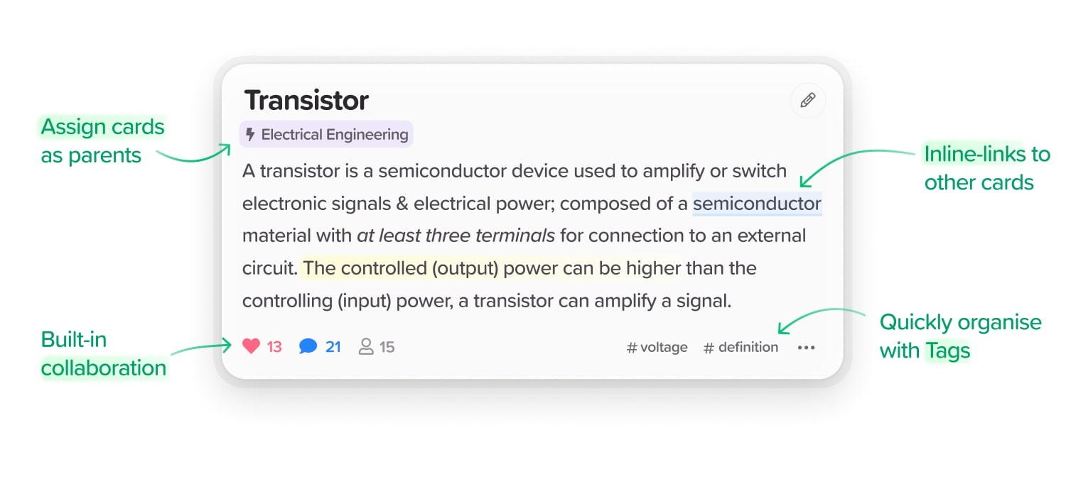 Introducing the notecard
