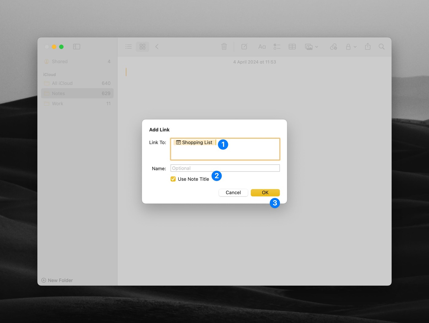 How to Link to Other Notes on Mac
